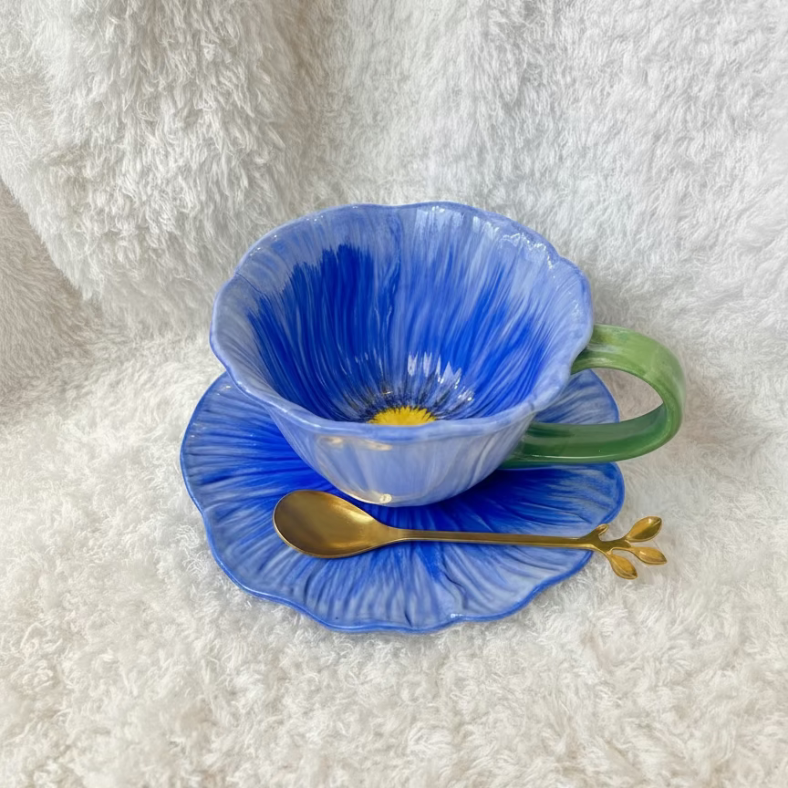 Midnight Flower Cup Set