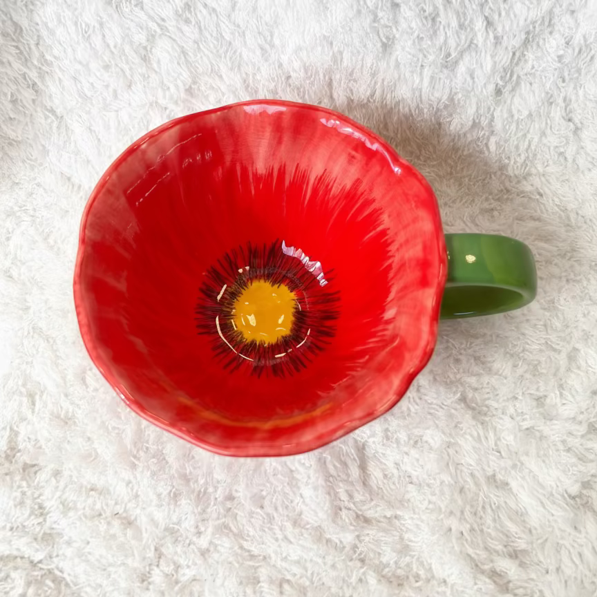 Poppy Flower Cup Set
