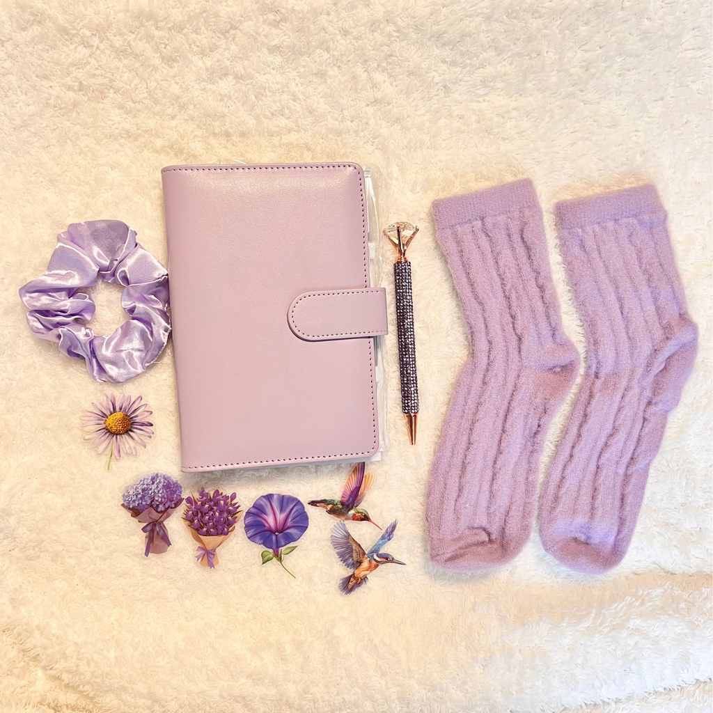 Lavender Budget Binder Cozy Set