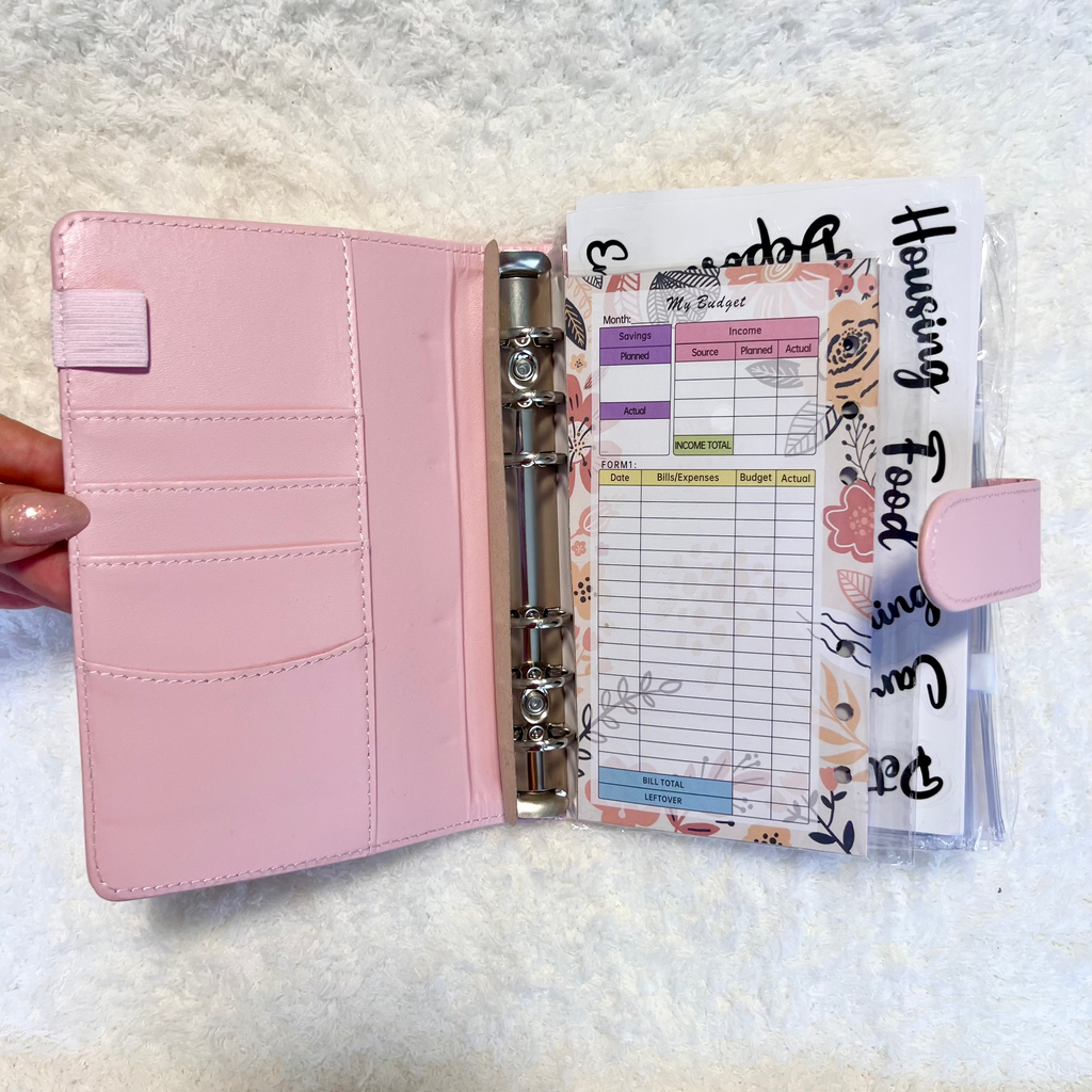 Pink Budget Binder Cozy Set