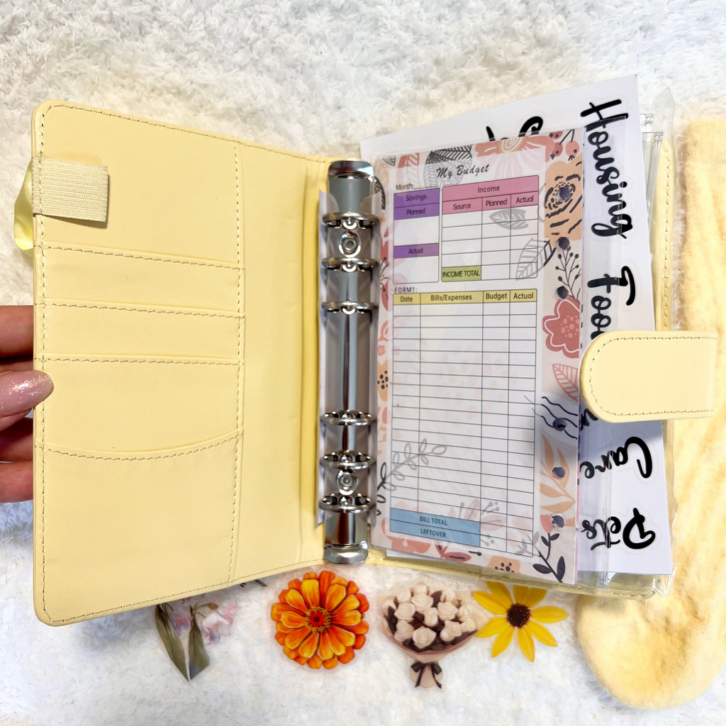 Yellow Budget Binder Cozy Set